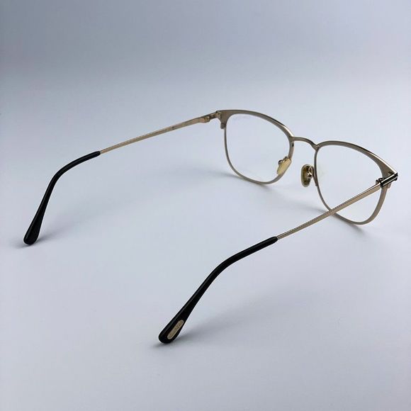 Tom Ford FT5750-B 001 Eyeglasses Black Gold Blue Block Square Unisex - Picture 8 of 12